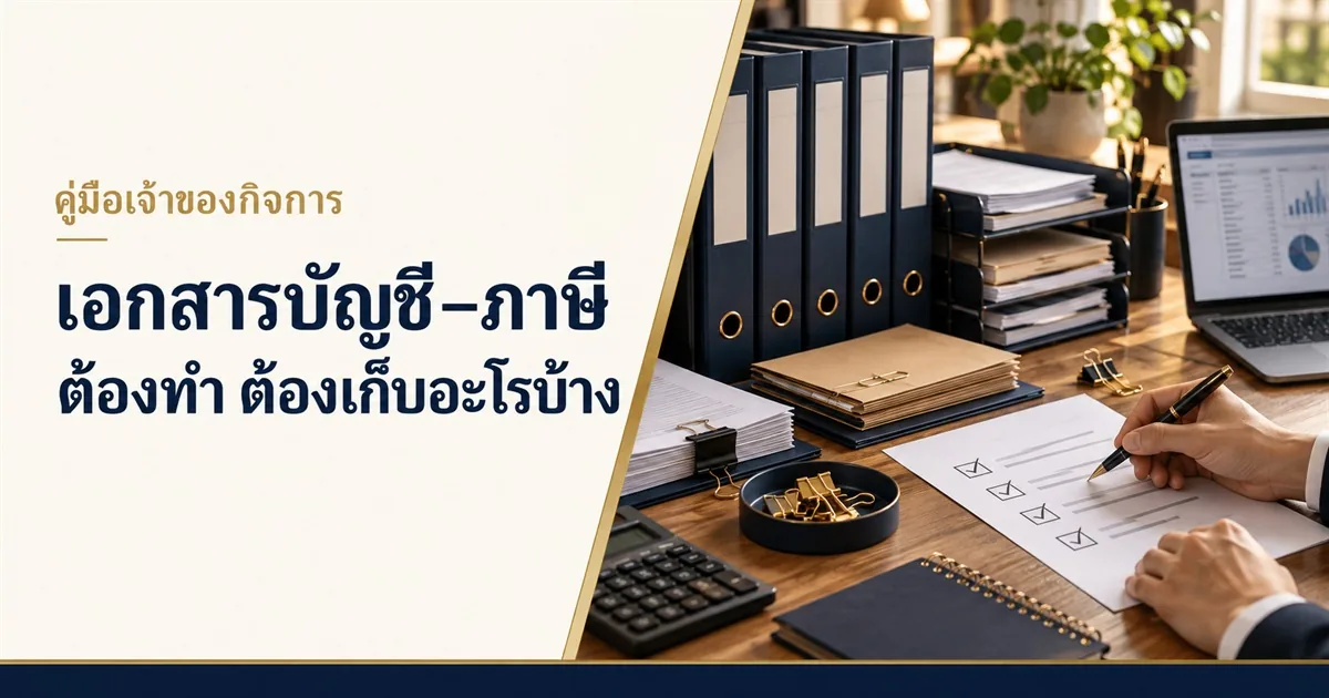 คู่มือธุรกิจ: เอกสารบัญชี-ภาษีที่ต้องทำ ต้องออก ต้องเก็บ